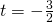 t=-\frac{3}{2}