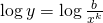 \log y=\log \frac{b}{x^{k}}