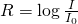 R=\log \frac{I}{I_0}