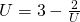 U=3-\frac{2}{U}