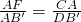 \frac{AF}{AB'}=\frac{CA}{DB'}