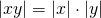 \left|xy\right|= \left |x\right|\cdot\left|y\right|