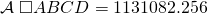 \mathcal{A}\; \square ABCD=1131082.256