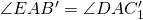 \angle EAB' =\angle DAC'_1