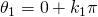 \theta_{1}=0+k_{1}\pi